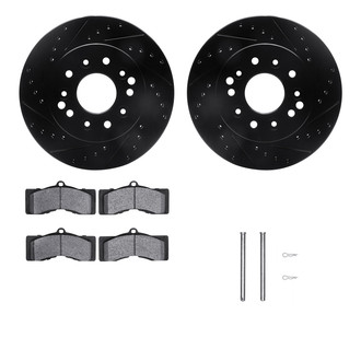 R1 Concepts® - Drilled and Slotted Rear Brake Kit with Performance Sport Pads