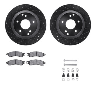 R1 Concepts® - Drilled and Slotted Front Brake Kit with Performance Sport Pads