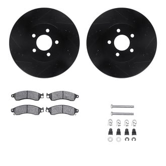 R1 Concepts® - Drilled and Slotted Front Brake Kit with Performance Sport Pads