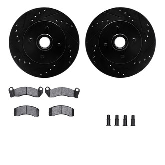 R1 Concepts® - Drilled and Slotted Front Brake Kit with Performance Sport Pads