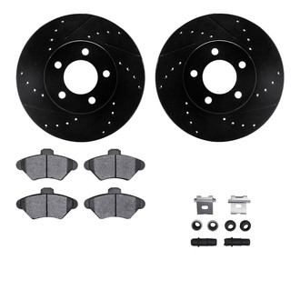 R1 Concepts® - Drilled and Slotted Brake Kit with Performance Sport Pads
