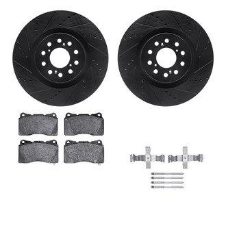 R1 Concepts® - Drilled and Slotted Brake Kit with Performance Sport Pads