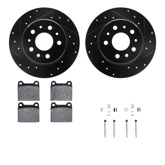 R1 Concepts® - Drilled and Slotted Rear Brake Kit with Performance Sport Pads