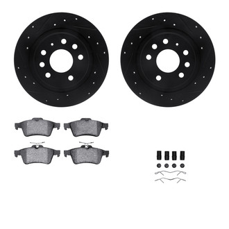 R1 Concepts® - Drilled and Slotted Brake Kit with Performance Sport Pads