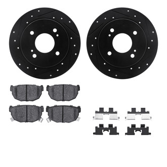 R1 Concepts® - Drilled and Slotted Brake Kit with Performance Sport Pads