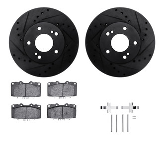 R1 Concepts® - Drilled and Slotted Front Brake Kit with Performance Sport Pads