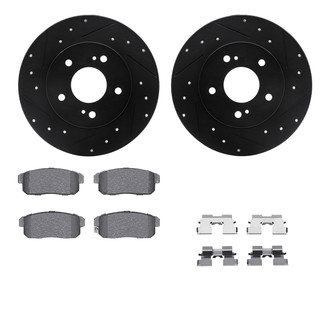 R1 Concepts® - Drilled and Slotted Rear Brake Kit with Performance Sport Pads