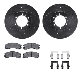 R1 Concepts® - Drilled and Slotted Brake Kit with Performance Sport Pads