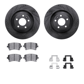 R1 Concepts® - Drilled and Slotted Rear Brake Kit with Performance Sport Pads
