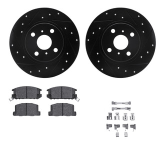 R1 Concepts® - Drilled and Slotted Rear Brake Kit with Performance Sport Pads