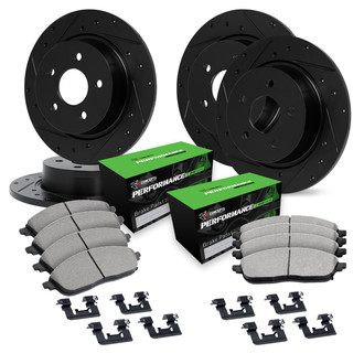 R1 Concepts® - Drilled and Slotted Brake Kit with Performance Sport Pads