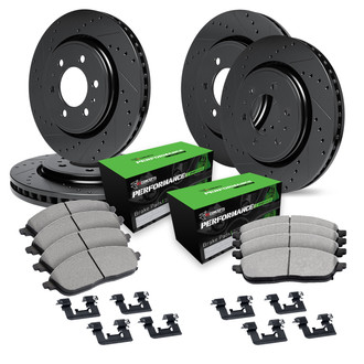 R1 Concepts® - Drilled and Slotted Brake Kit with Performance Sport Pads