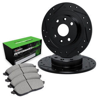 R1 Concepts® - Drilled and Slotted Brake Kit with Performance Sport Pads