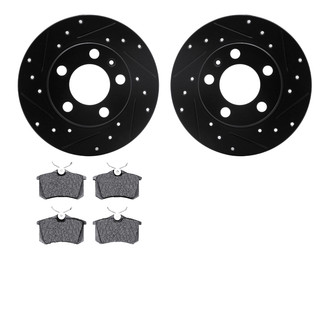 R1 Concepts® - Drilled and Slotted Brake Kit with Performance Sport Pads