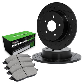 R1 Concepts® - Drilled and Slotted Brake Kit with Performance Sport Pads