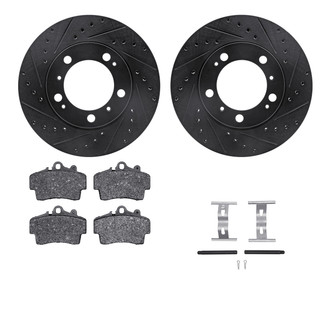 R1 Concepts® - Drilled and Slotted Front Brake Kit with Euro Ceramic Pads