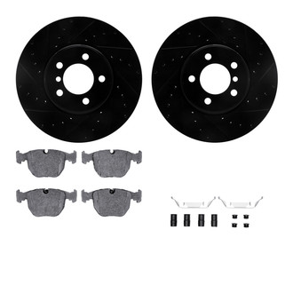 R1 Concepts® - Drilled and Slotted Brake Kit with Euro Ceramic Pads