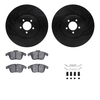 R1 Concepts® - Drilled and Slotted Brake Kit with Euro Ceramic Pads