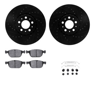 R1 Concepts® - Drilled and Slotted Brake Kit with Euro Ceramic Pads