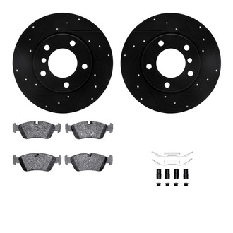 R1 Concepts® - Drilled and Slotted Brake Kit with Euro Ceramic Pads
