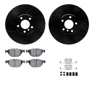 R1 Concepts® - Drilled and Slotted Brake Kit with Euro Ceramic Pads