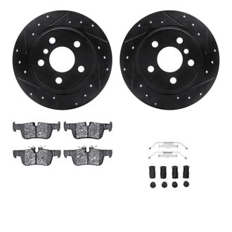 R1 Concepts® - Drilled and Slotted Brake Kit with Euro Ceramic Pads
