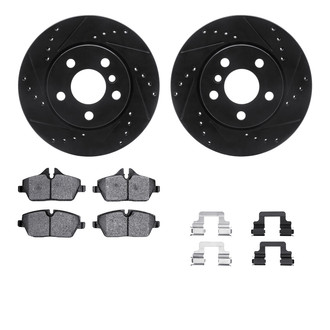 R1 Concepts® - Drilled and Slotted Brake Kit with Euro Ceramic Pads