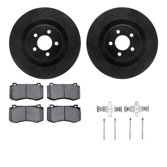 R1 Concepts® - Drilled and Slotted Front Brake Kit with Euro Ceramic Pads