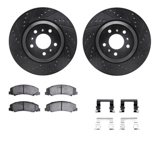 R1 Concepts® - Drilled and Slotted Brake Kit with Euro Ceramic Pads