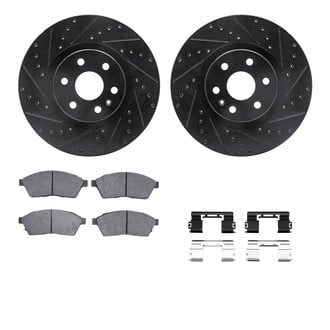 R1 Concepts® - Drilled and Slotted Brake Kit with Euro Ceramic Pads