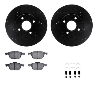R1 Concepts® - Drilled and Slotted Brake Kit with Euro Ceramic Pads