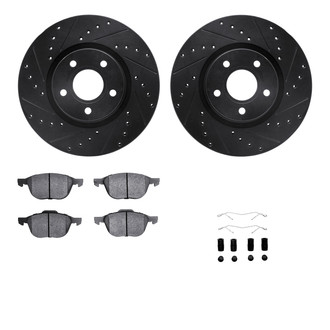 R1 Concepts® - Drilled and Slotted Brake Kit with Euro Ceramic Pads