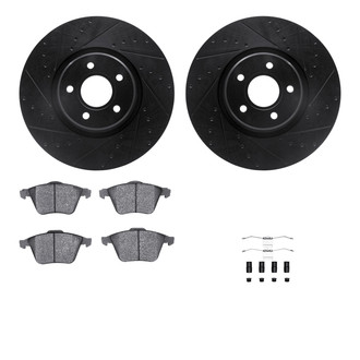 R1 Concepts® - Drilled and Slotted Brake Kit with Euro Ceramic Pads