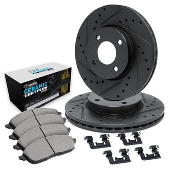 R1 Concepts® - Drilled and Slotted Brake Kit with Euro Ceramic Pads