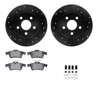 R1 Concepts® - Drilled and Slotted Brake Kit with Euro Ceramic Pads