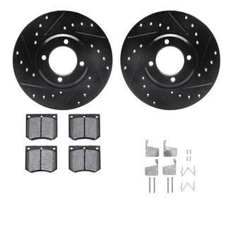 R1 Concepts® - Drilled and Slotted Brake Kit with Euro Ceramic Pads
