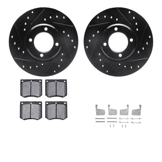 R1 Concepts® - Drilled and Slotted Front Brake Kit with Euro Ceramic Pads