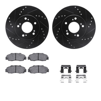 R1 Concepts® - Drilled and Slotted Brake Kit with Euro Ceramic Pads