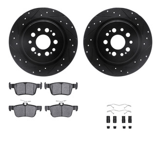 R1 Concepts® - Drilled and Slotted Brake Kit with Euro Ceramic Pads