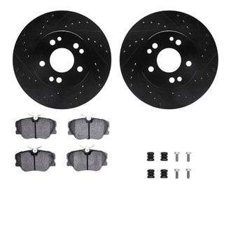 R1 Concepts® - Drilled and Slotted Brake Kit with Euro Ceramic Pads