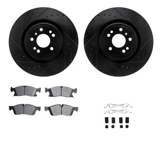 R1 Concepts® - Drilled and Slotted Brake Kit with Euro Ceramic Pads