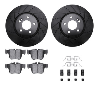R1 Concepts® - Drilled and Slotted Brake Kit with Euro Ceramic Pads