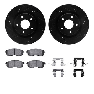 R1 Concepts® - Drilled and Slotted Brake Kit with Euro Ceramic Pads