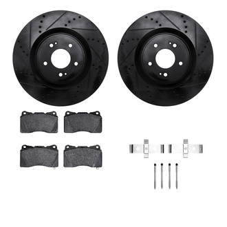 R1 Concepts® - Drilled and Slotted Brake Kit with Euro Ceramic Pads