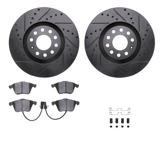 R1 Concepts® - Drilled and Slotted Brake Kit with Euro Ceramic Pads