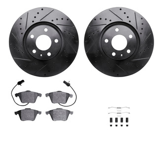 R1 Concepts® - Drilled and Slotted Brake Kit with Euro Ceramic Pads