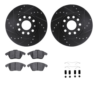 R1 Concepts® - Drilled and Slotted Brake Kit with Euro Ceramic Pads