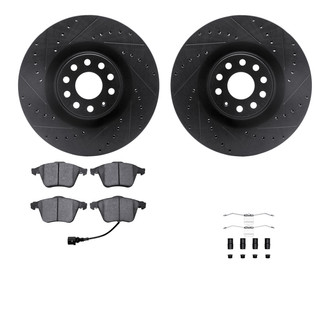 R1 Concepts® - Drilled and Slotted Brake Kit with Euro Ceramic Pads