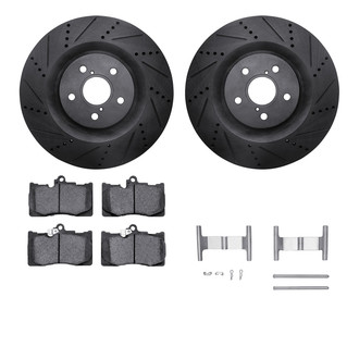 R1 Concepts® - Drilled and Slotted Brake Kit with Euro Ceramic Pads