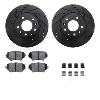 R1 Concepts® - Drilled and Slotted Brake Kit with Euro Ceramic Pads